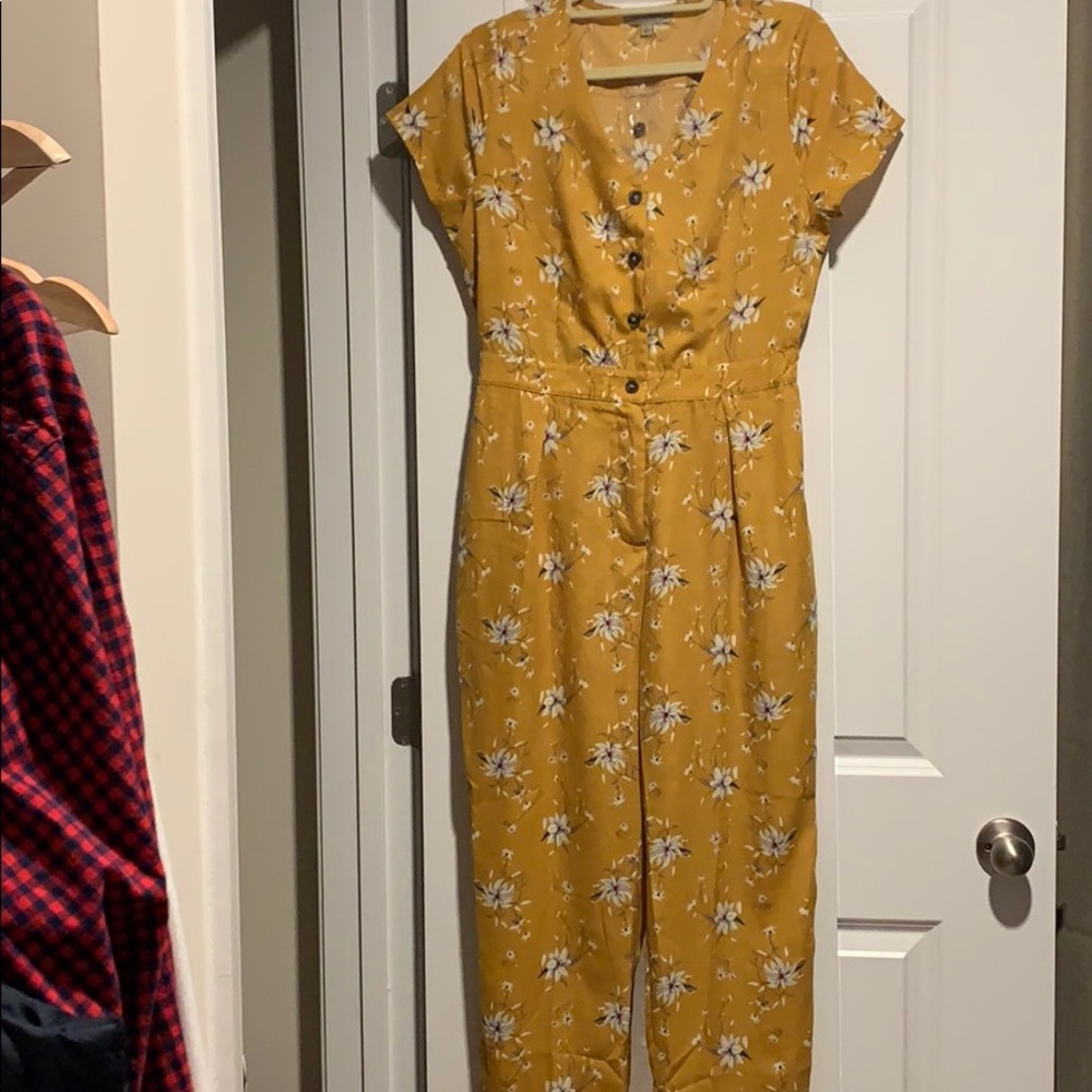 Polagram yellow floral jumpsuit